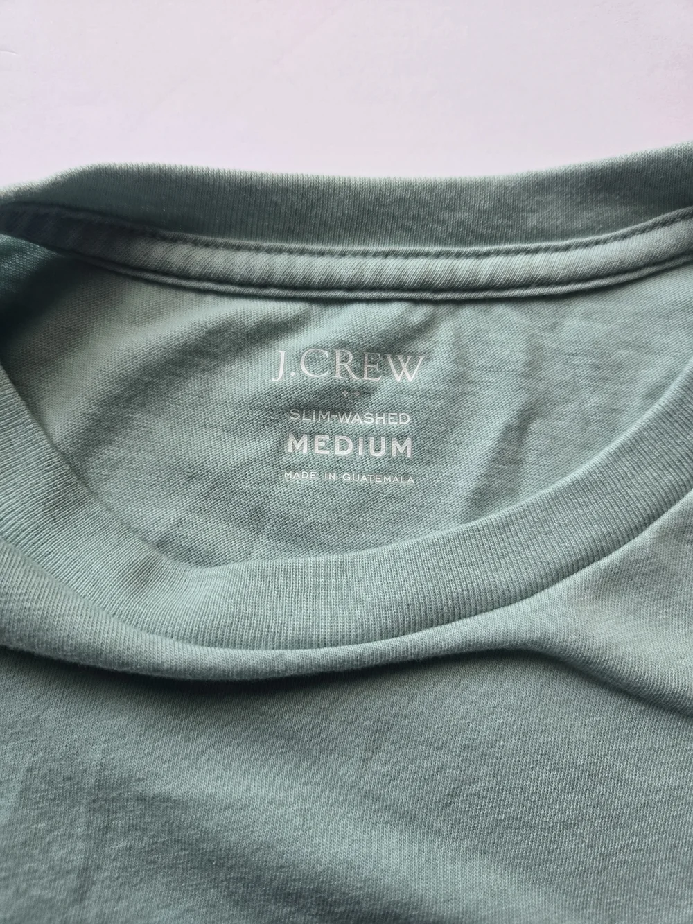 J.Crew Men’s Mint Green Pocket Crew Neck T‑Shirt – Size M